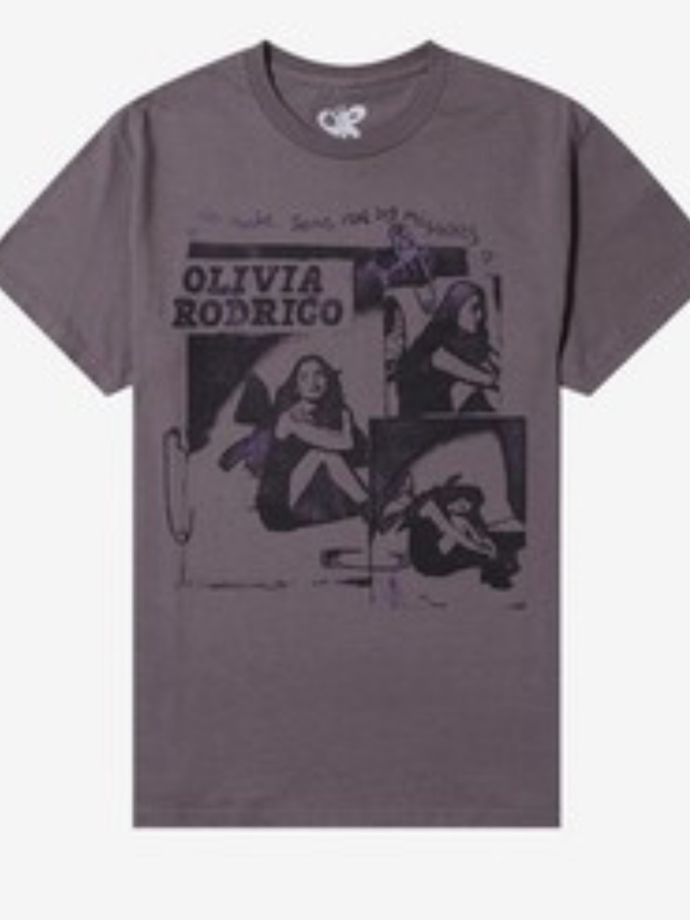 Olivia Rodrigo -  Vampire Lyrics Women's Short Sleeve T-shirt. Medium. Brown